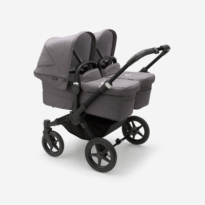 Bugaboo Donkey 5 Twin Bassinet And Stroller -  All Grey Melange/Black Chassis