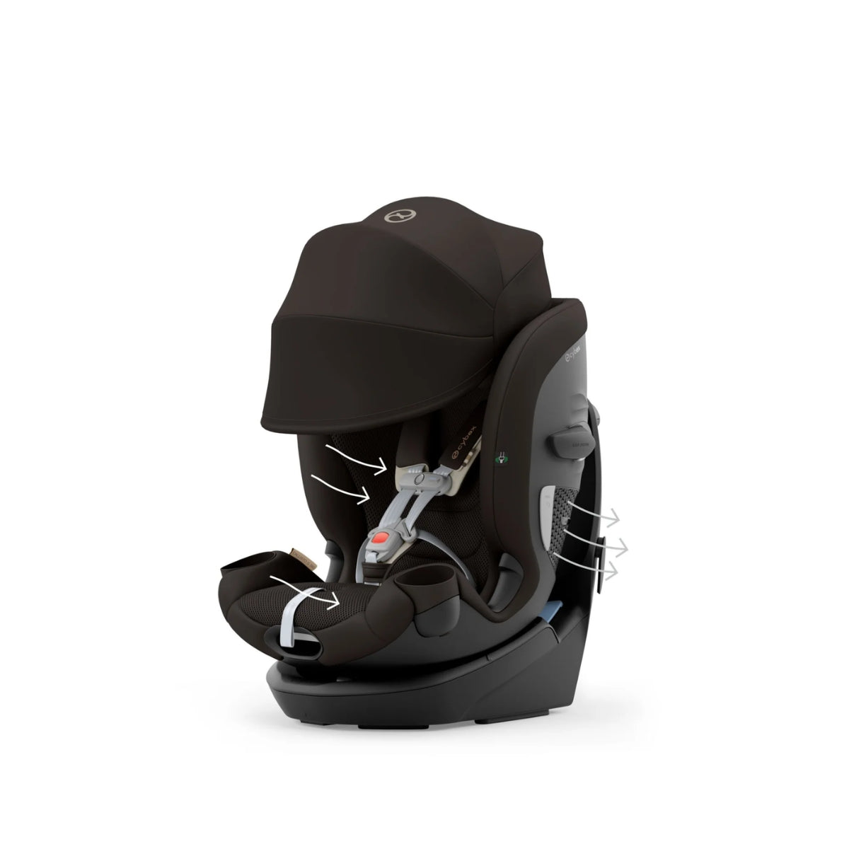 CYBEX Callisto G 360° Rotating All-in-One Convertible Car Seat - Chocolate Brown on Luna Baby Store Miami