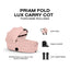 CYBEX PRIAM Fold Lux Carry Cot - Style Collection Peach Pink on Luna Baby Store Miami