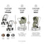 CYBEX PRIAM Fold Lux Carry Cot - Style Collection Sage Green on Luna Baby Store Miami