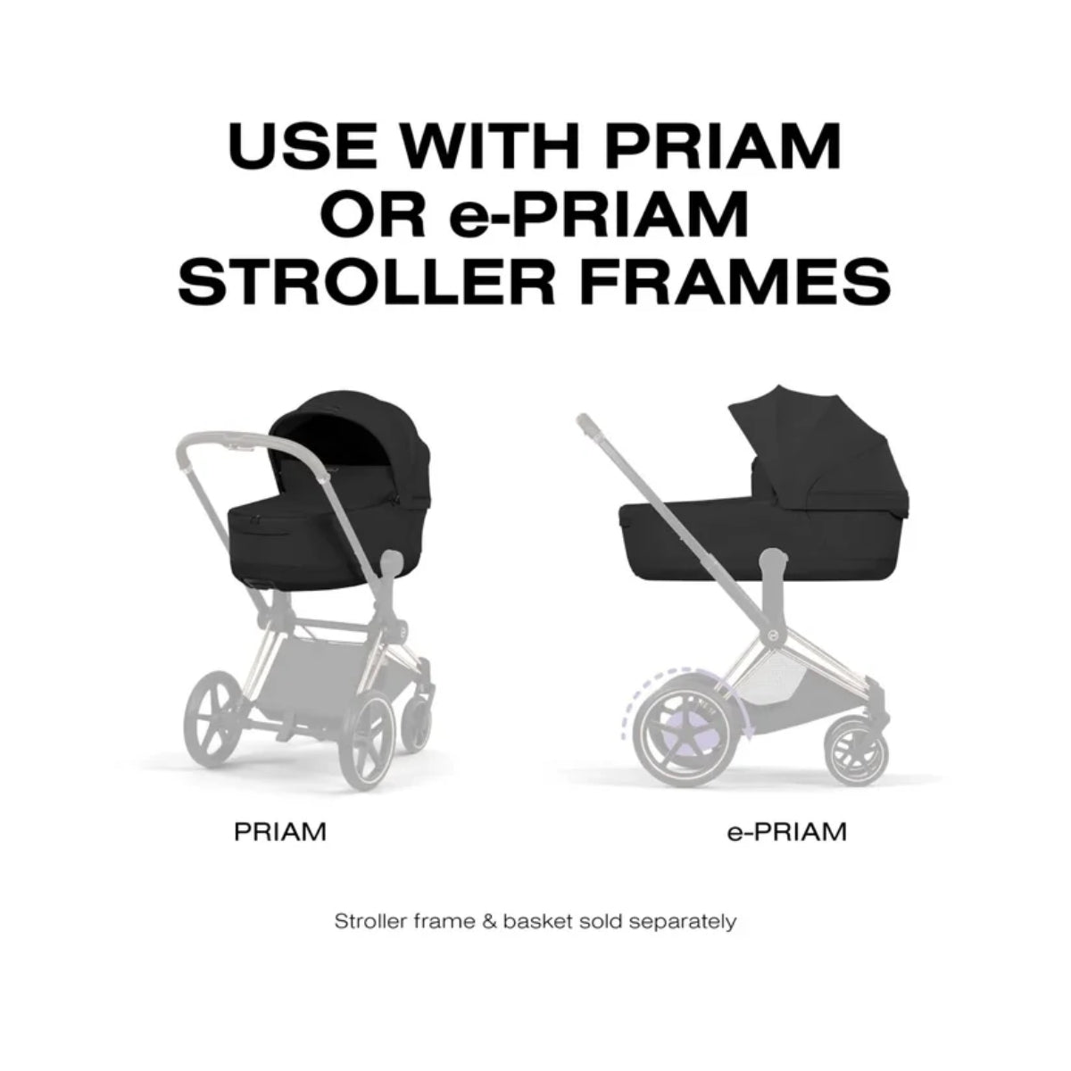 CYBEX PRIAM Fold Lux Carry Cot - Style Collection Sepia Black