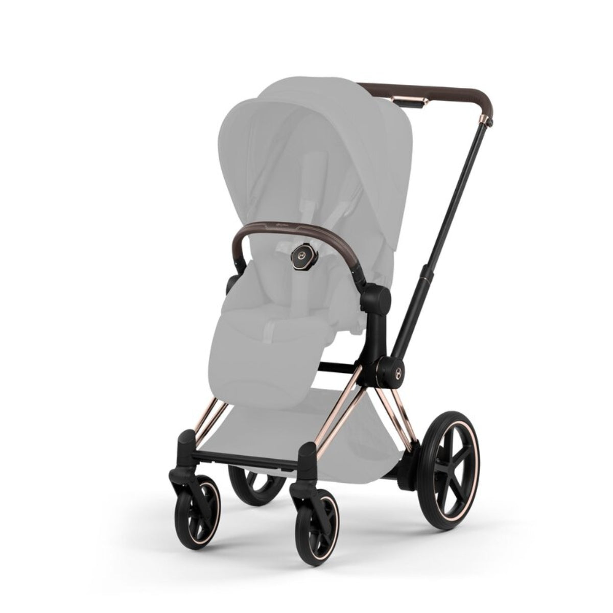 CYBEX e-PRIAM Stroller Frame - Style Collection Rosegold on Luna Baby Store Miami