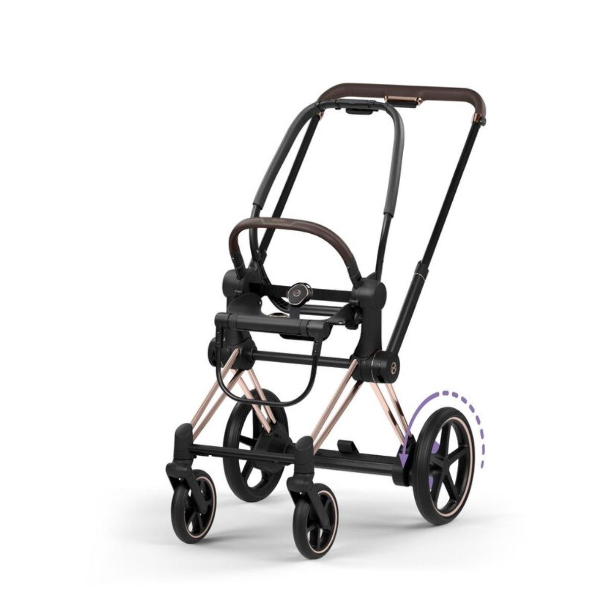 CYBEX e-PRIAM Stroller Frame - Style Collection Rosegold on Luna Baby Store Miami