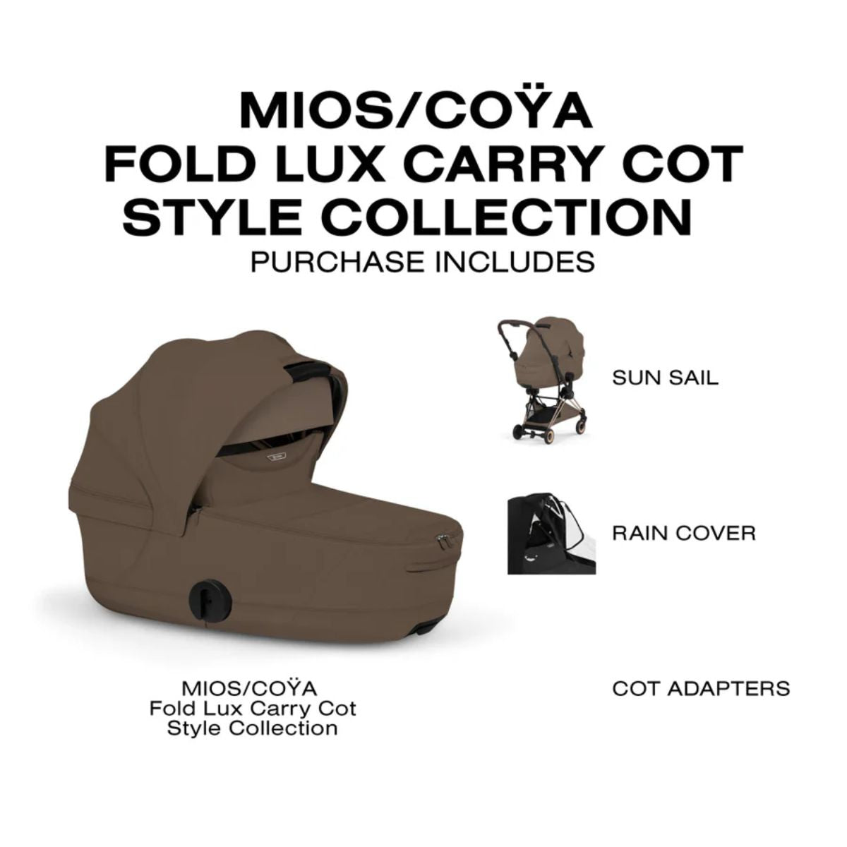 Moisés Infantil Cybex Mios/Coya Fold Lux Style Collection Coconut Brown

 on Luna Baby Store Miami