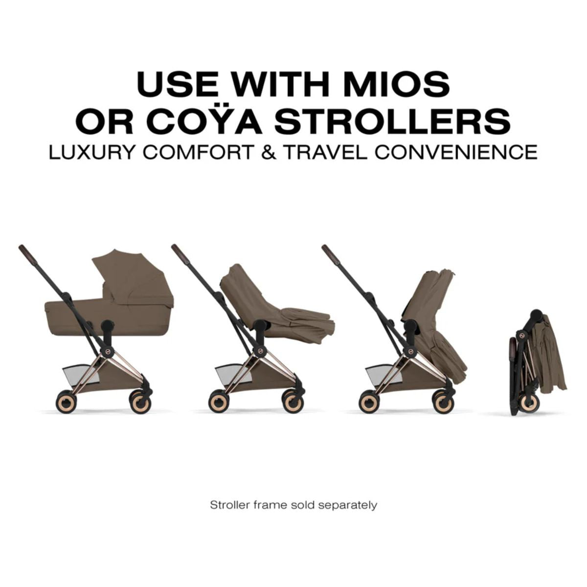 Moisés Infantil Cybex Mios/Coya Fold Lux Style Collection Coconut Brown

