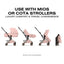 CYBEX MIOS/COYA Fold Lux Carry Cot Style Collection - Peach Pink on Luna Baby Store Miami