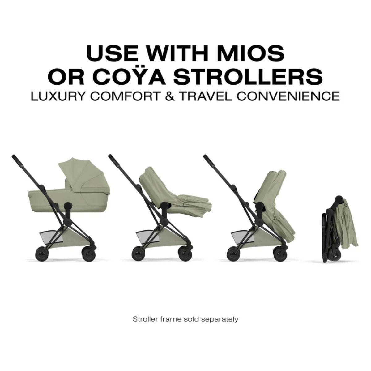 Moisés Infantil Cybex Mios/Coya Fold Lux Style Collection Sage Green

