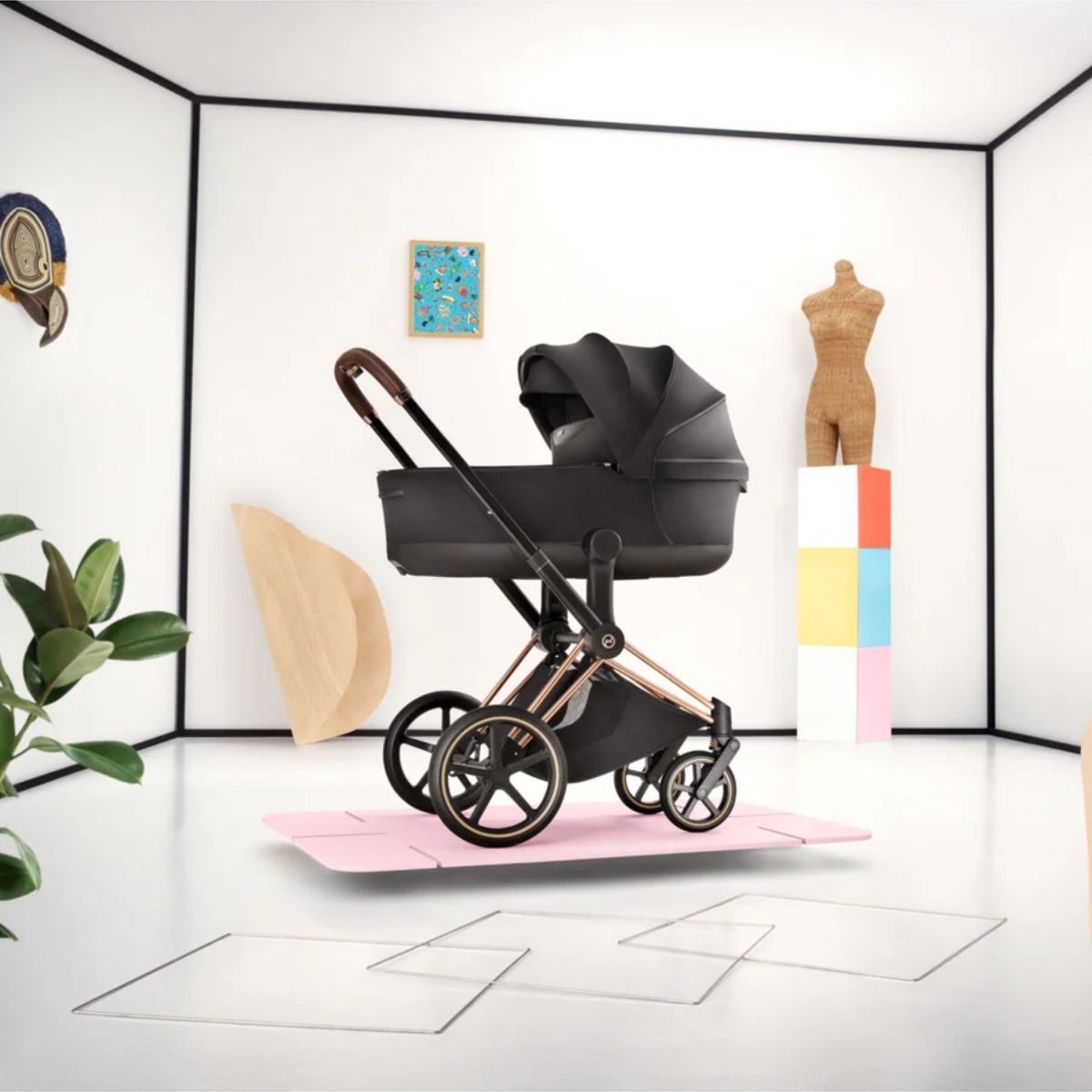 Moisés Infantil Cybex Priam Fold Lux Coconut Brown