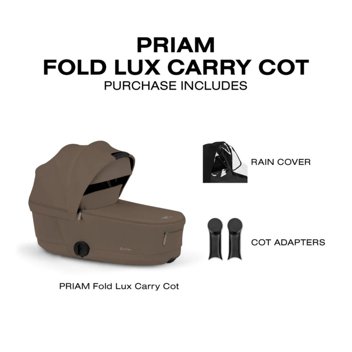 Moisés Infantil Cybex Priam Fold Lux Coconut Brown