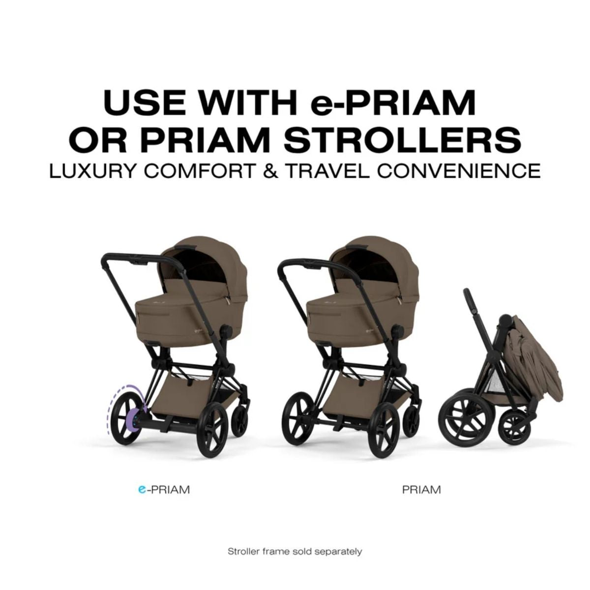 Moisés Infantil Cybex Priam Fold Lux Coconut Brown