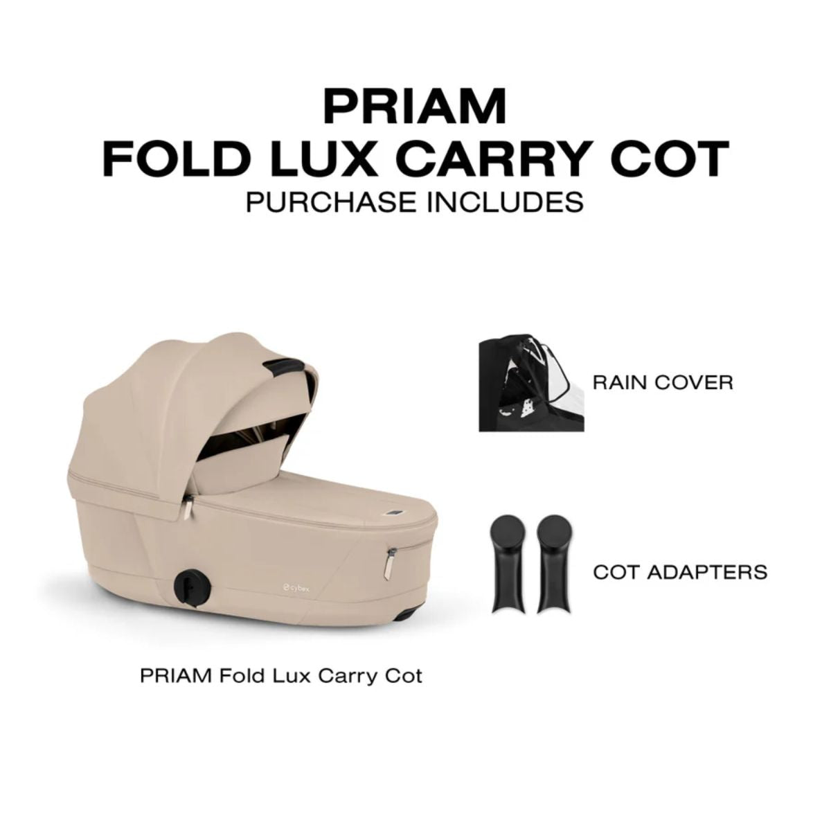 Moisés Infantil Cybex Priam Fold Lux Cozy Beige

