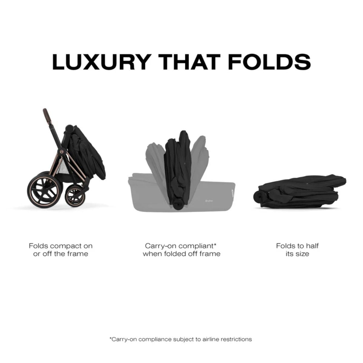 Moisés Infantil Cybex Priam Fold Lux Sepia Black


