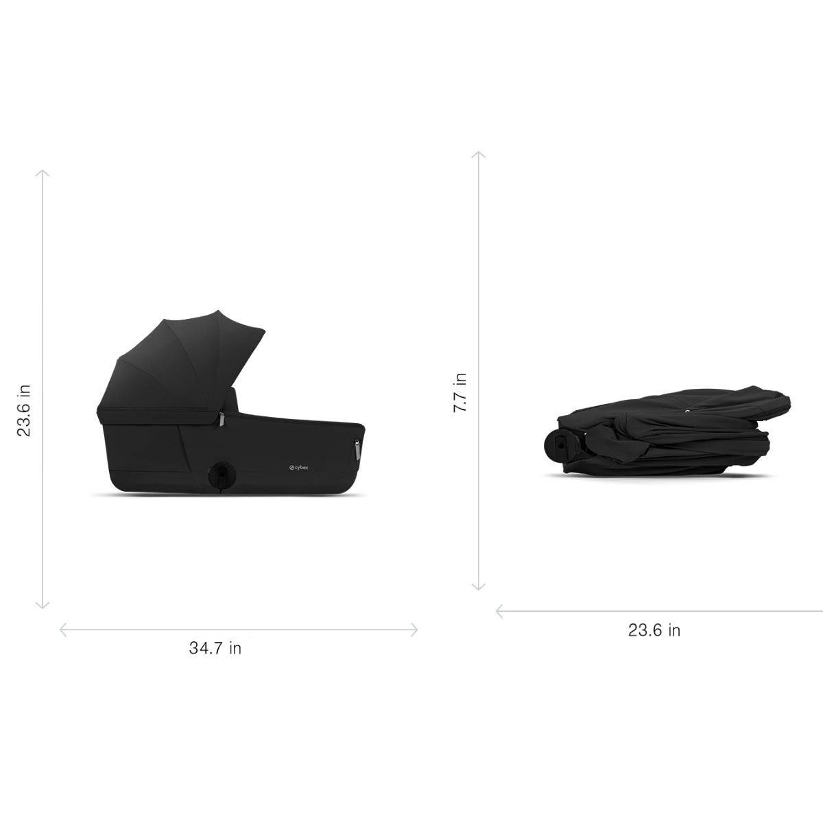 Moisés Infantil Cybex Priam Fold Lux Sepia Black

