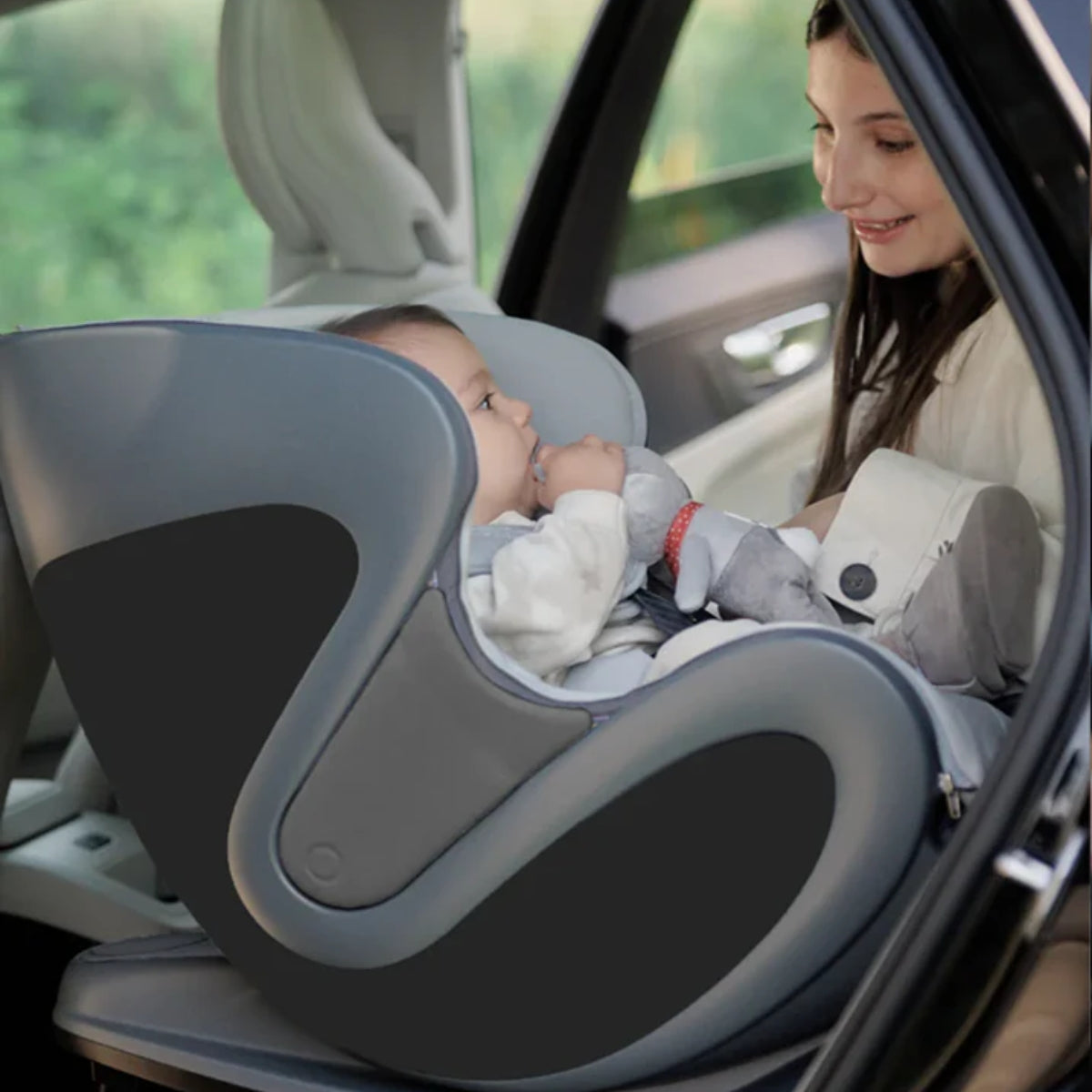 Babyark Smart Convertible Car Seat Charcoal Grey / Glacier Ice on Luna Baby Store Miami