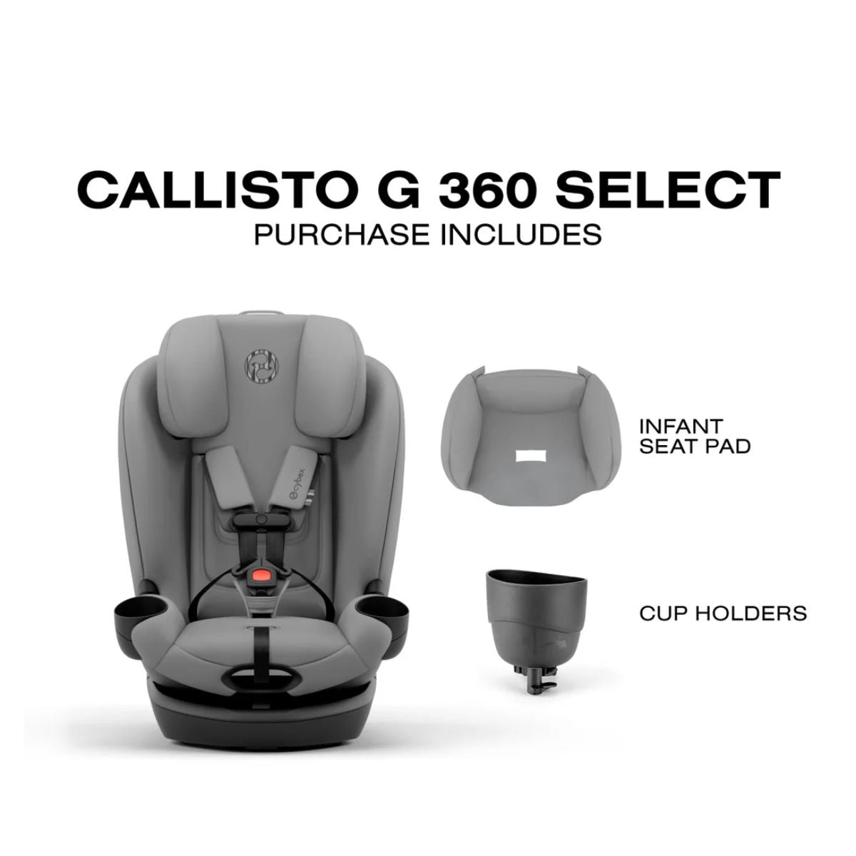 CYBEX Callisto G 360 Select Rotating All-in-One Convertible Car Seat Grey