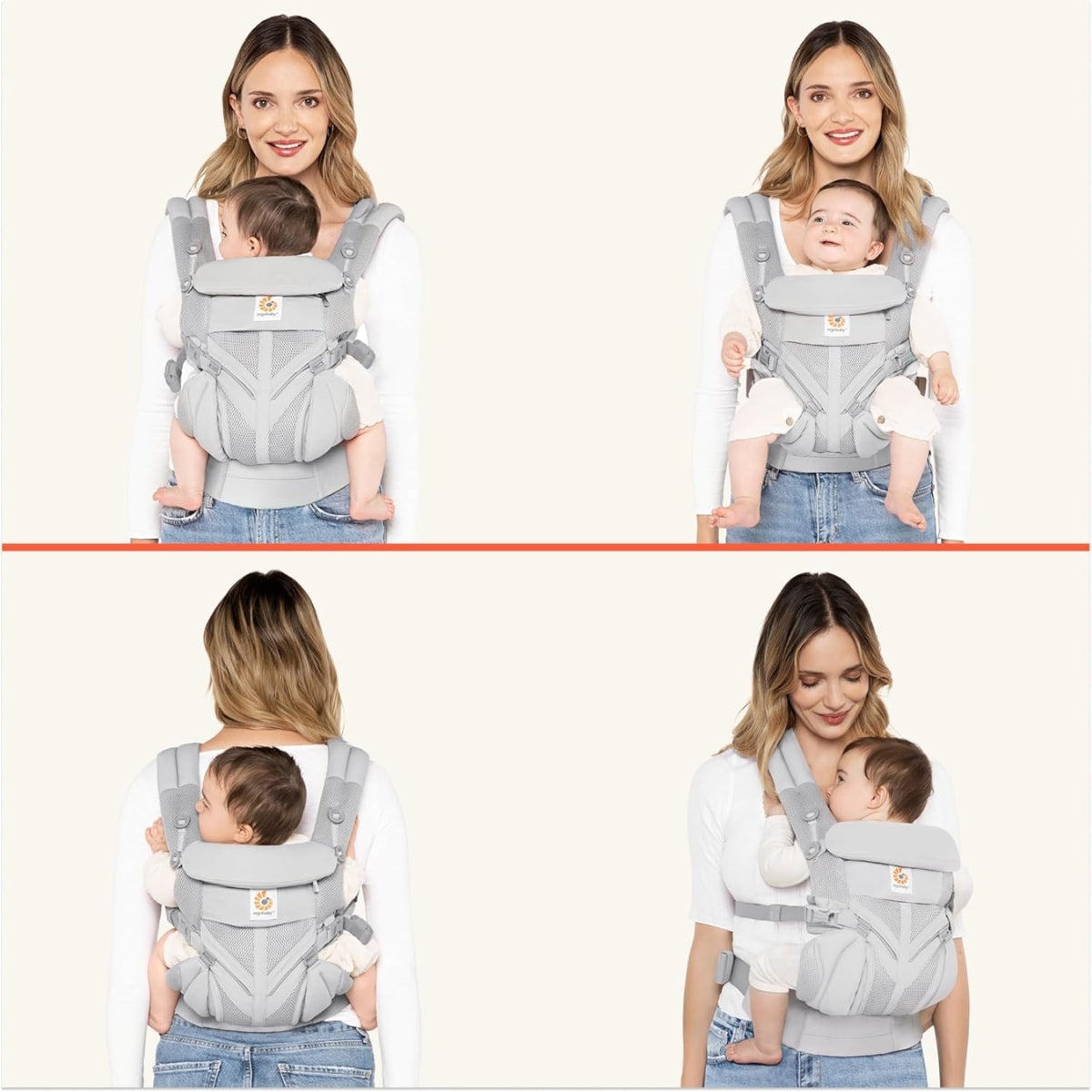 Ergobaby Omni Classic Mesh Baby Carrier - Pearl Grey