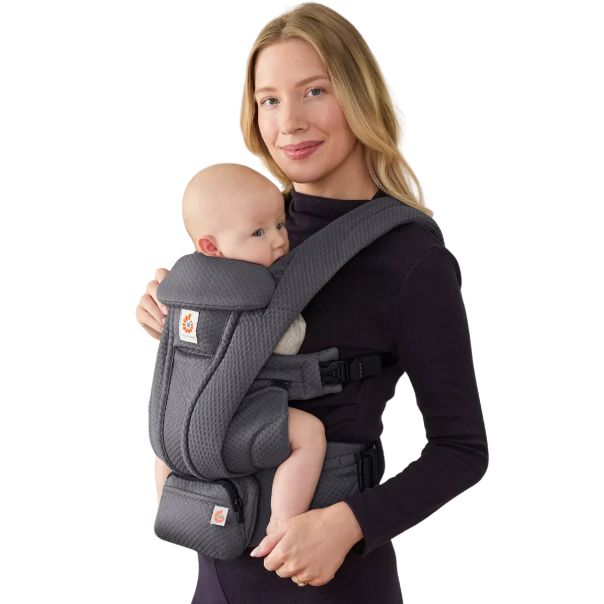 Ergobaby Omni Deluxe Mesh Baby Carrier - Graphite Grey on Luna Baby Store Miami
