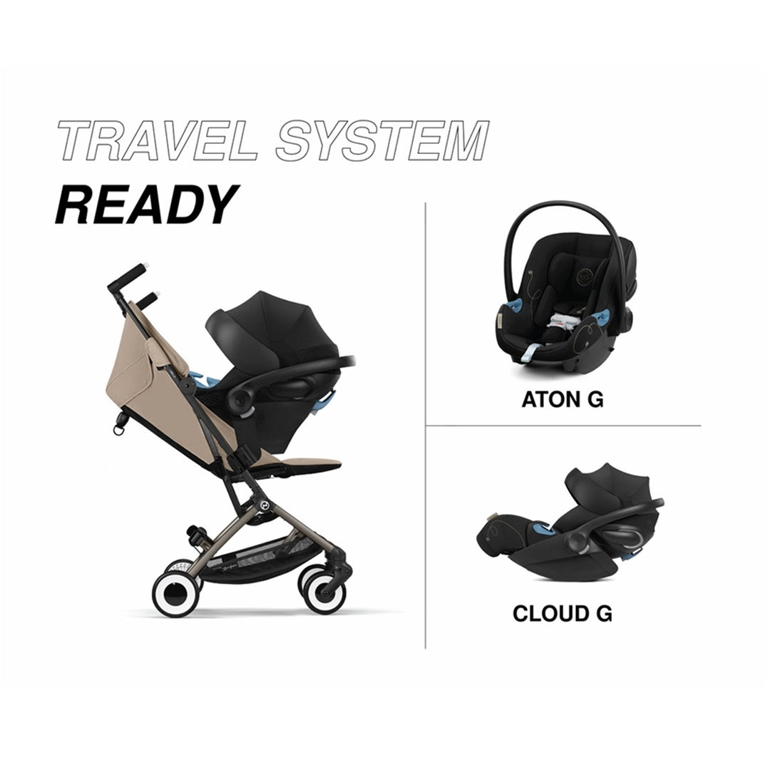 Carrinho De Bebê Compacto Cybex Libelle 2 Almond Beige