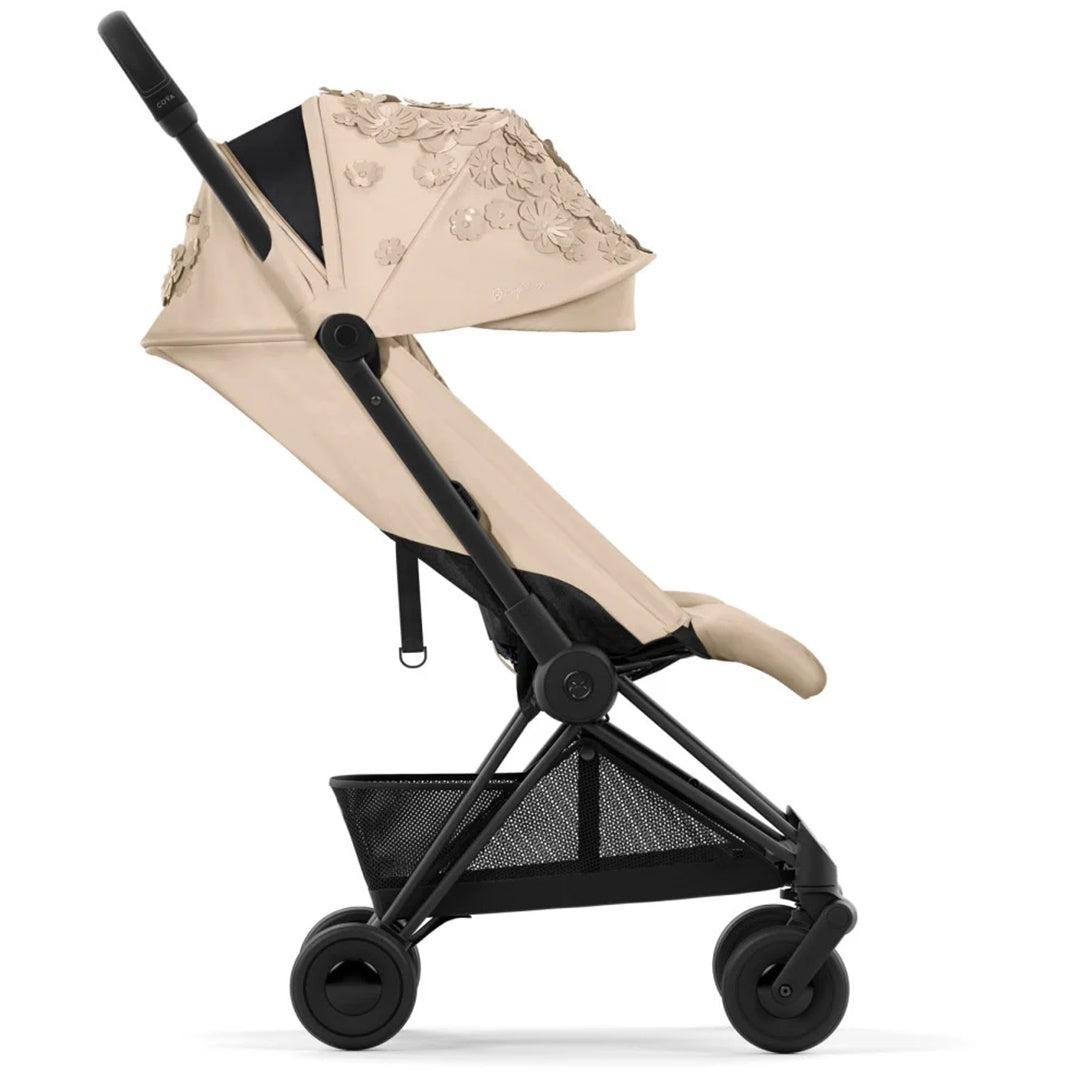 Carrinho De Bebê Cybex Coya Simply Flowers Matt Black Beige