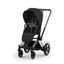 Cybex E-Priam Stroller - Comfort Collection Rose Gold/Brown Frame/ Sepia Black Lux Seat Pack on Luna Baby Store Miami