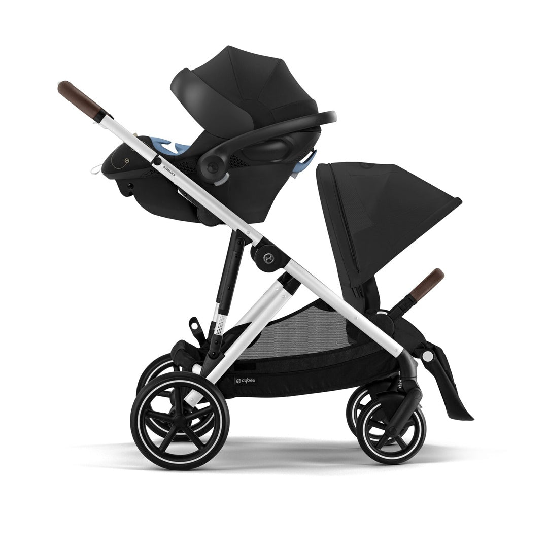 Carrinho De Bebê Cybex Gazelle S Moon Black (Silver Frame)