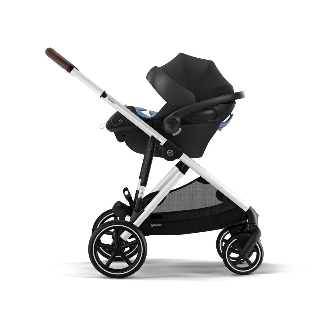 Carrinho De Bebê Cybex Gazelle S Moon Black (Silver Frame)