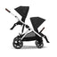 Carrinho De Bebê Cybex Gazelle S Moon Black (Silver Frame)