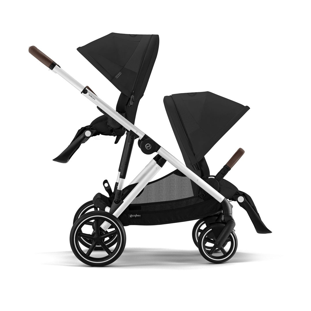 Carrinho De Bebê Cybex Gazelle S Moon Black (Silver Frame)