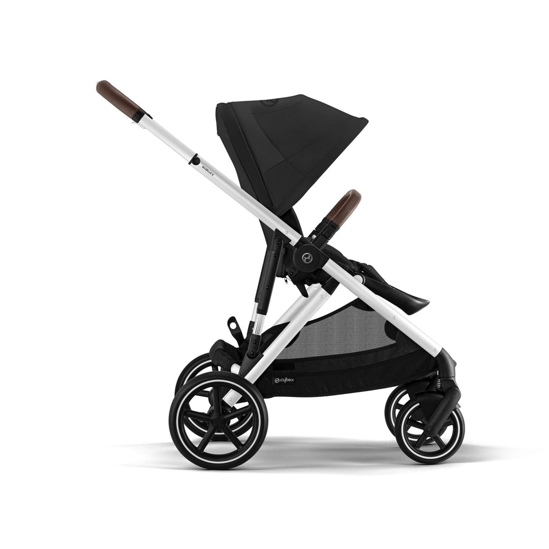 Carrinho De Bebê Cybex Gazelle S Moon Black (Silver Frame)