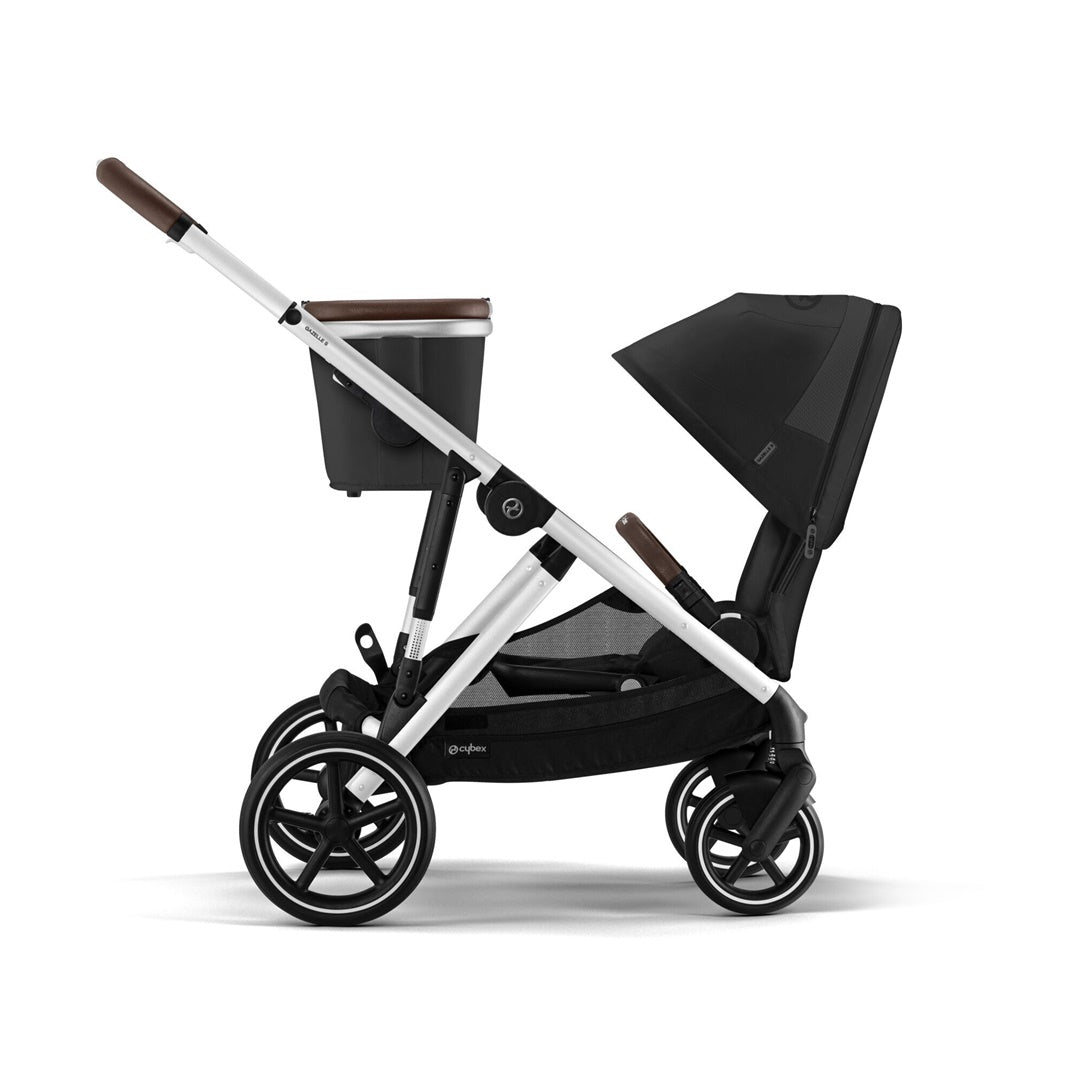 Carrinho De Bebê Cybex Gazelle S Moon Black (Silver Frame)