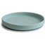 Mushie - Classic Silicone Suction Plate BPA-Free Non-Slip Design Cambridge Blue