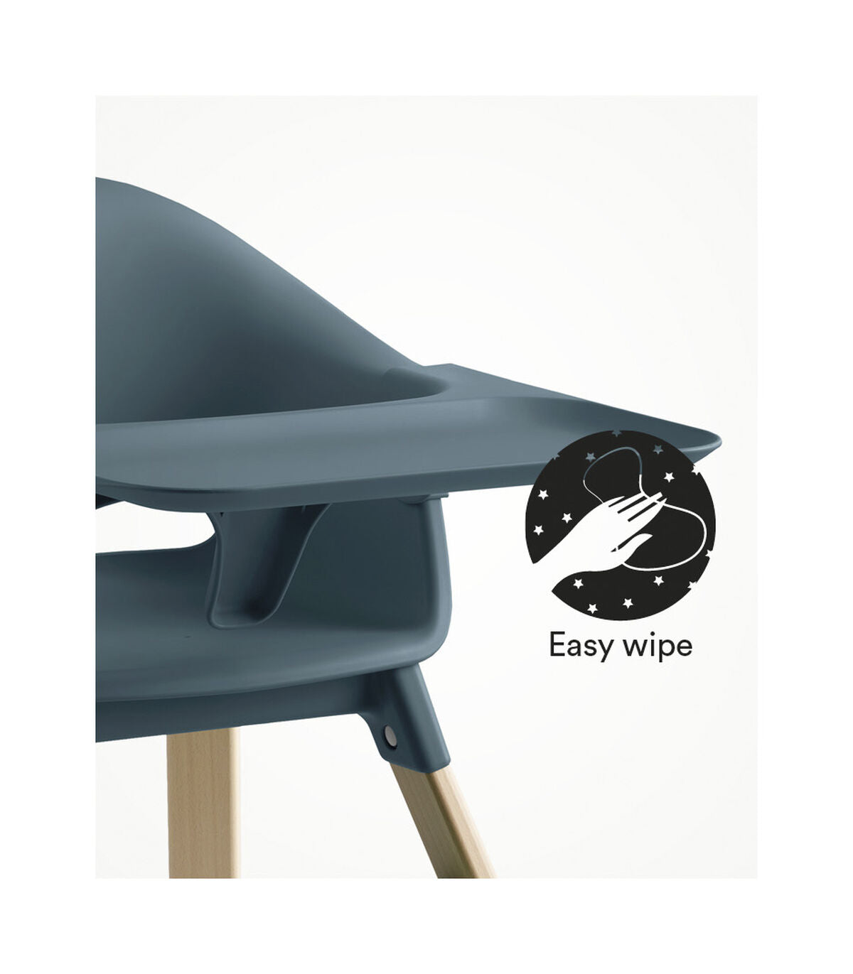 Stokke Clikk High Chair - Fjord Blue on Luna Baby Store Miami