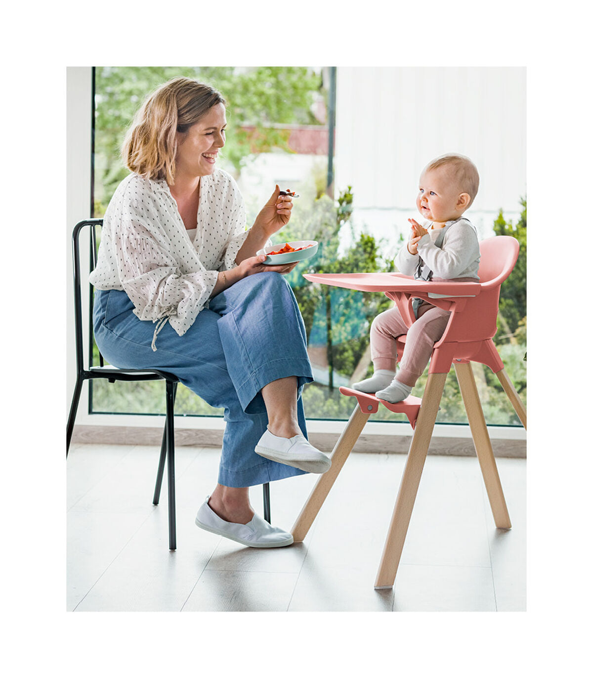 Stokke Clikk High Chair - Sunny Coral - Luna Baby Store Miami