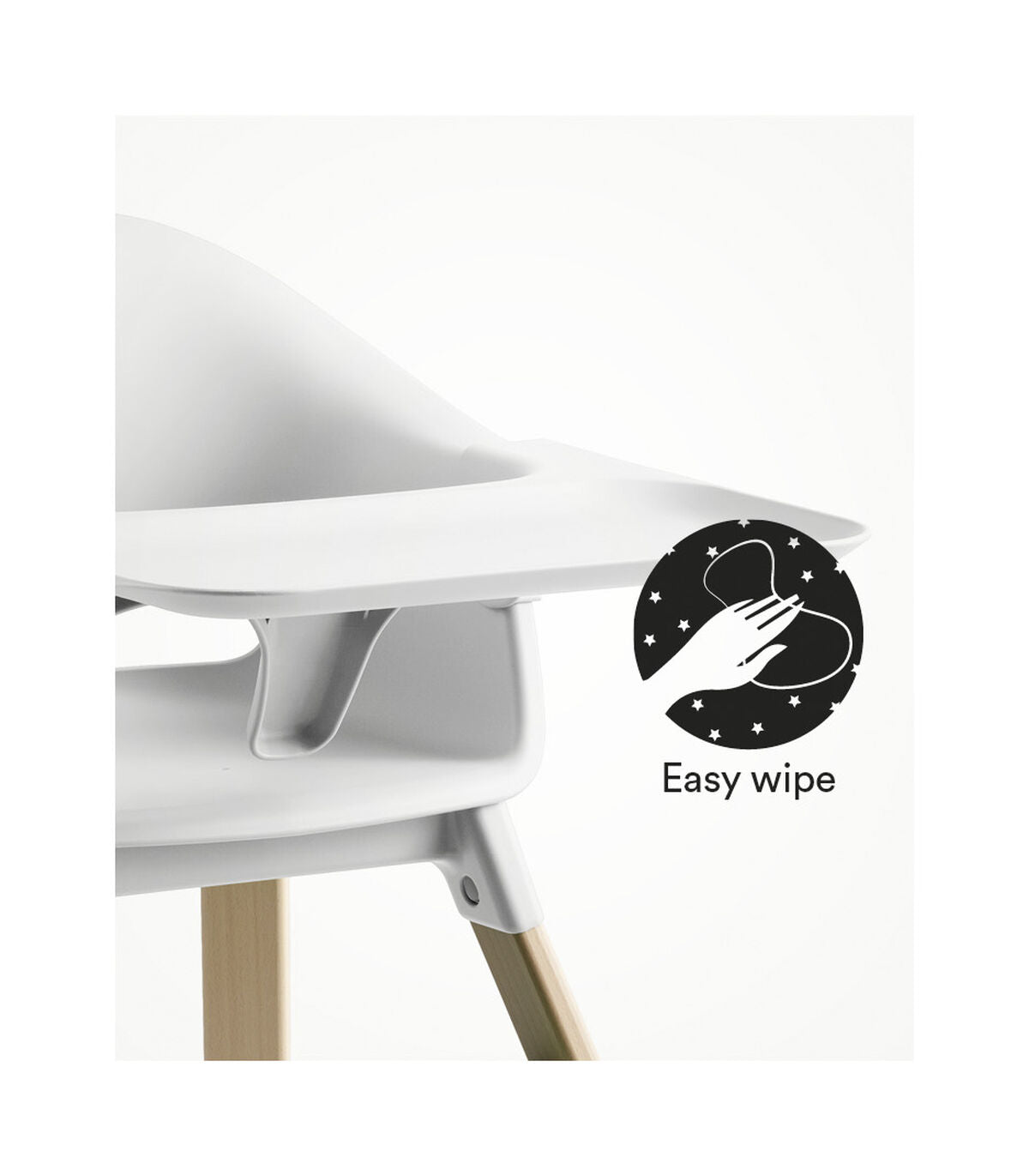 Stokke Clikk High Chair - White - Luna Baby Store Miami