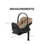 Cadeirinha de Carro Infantil CYBEX Cloud G Pro Comfort Extend - Amêndoa Bege