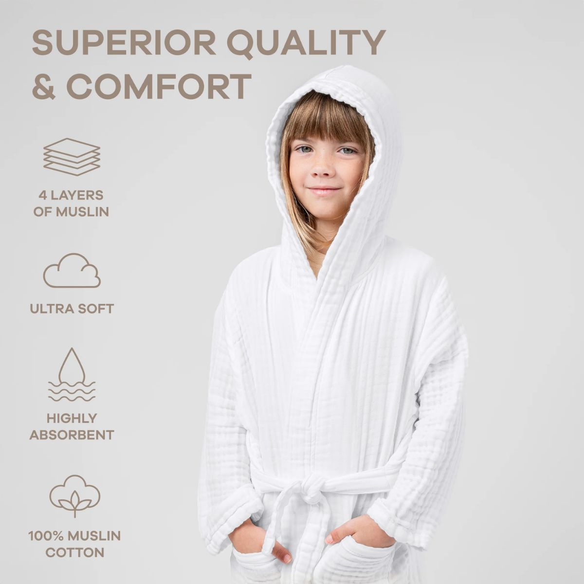 Roupão Infantil Muslin Comfy Cubs White

 on Luna Baby Store Miami