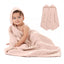Comfy Cubs Hooded Baby Towel 2 pack 100% Muslin Cotton - Blush on Luna Baby Store Miami