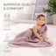 Comfy Cubs Hooded Baby Towel 2 pack 100% Muslin Cotton - Mauve on Luna Baby Store Miami