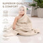 Comfy Cubs Hooded Baby Towel 2 pack 100% Muslin Cotton  - Sand on Luna Baby Store Miami