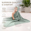 Comfy Cubs Hooded Baby Towel 2 pack 100% Muslin Cotton - Fern on Luna Baby Store Miami