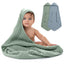 Comfy Cubs Hooded Baby Towel 2 pack 100% Muslin Cotton - Pacific Blue and Fern on Luna Baby Store Miami