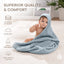 Comfy Cubs Hooded Baby Towel 2 pack 100% Muslin Cotton - Pacific Blue and Fern on Luna Baby Store Miami