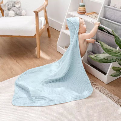 Comfy Cubs Hooded Baby Towels 1 Pack - Sky Blue