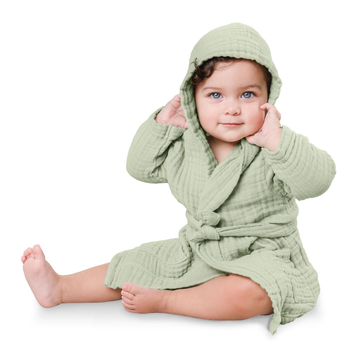 Roupão Infantil Muslin Comfy Cubs Sage

