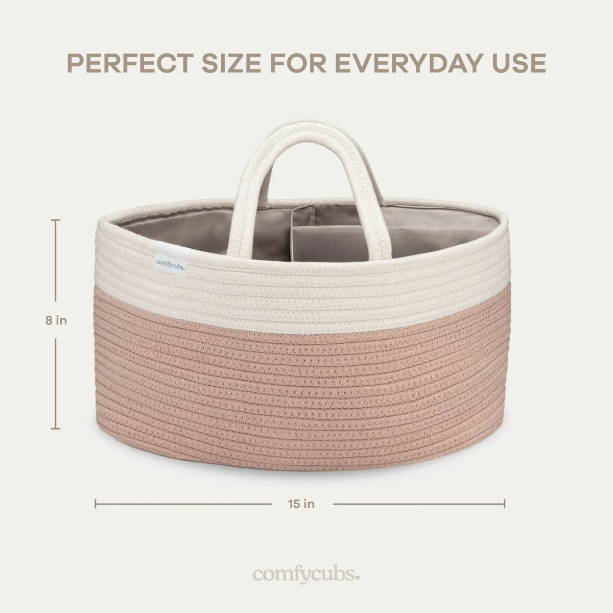 Comfy Cubs Rope Diaper Caddy - Blush