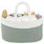 Comfy Cubs Rope Diaper Caddy - Sage on Luna Baby Store Miami