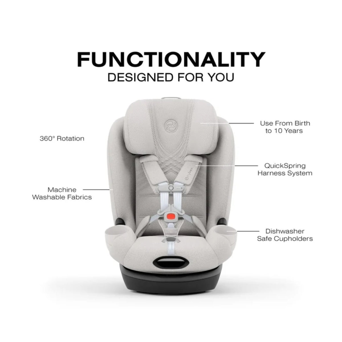 Cybex Callisto T 360 Rotating All-in-One Convertible Car Seat City Grey