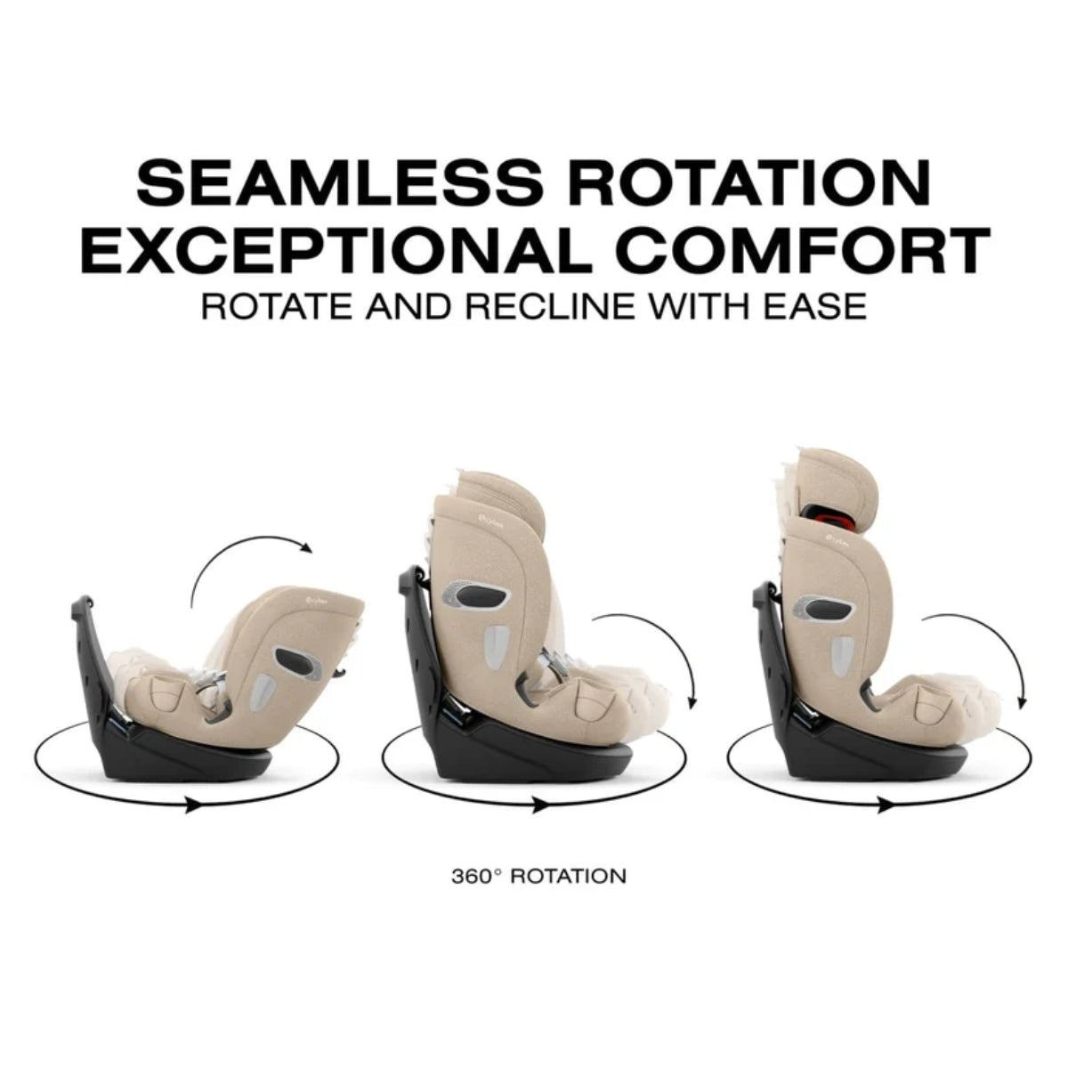 Cybex Callisto T 360 Rotating All-in-One Convertible Car Seat Cozy Beige on Luna Baby Store Miami