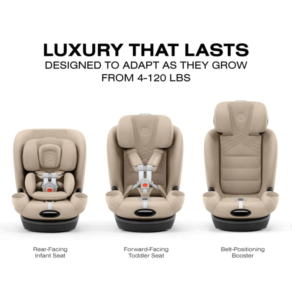 Cybex Callisto T 360 Rotating All-in-One Convertible Car Seat Cozy Beige on Luna Baby Store Miami