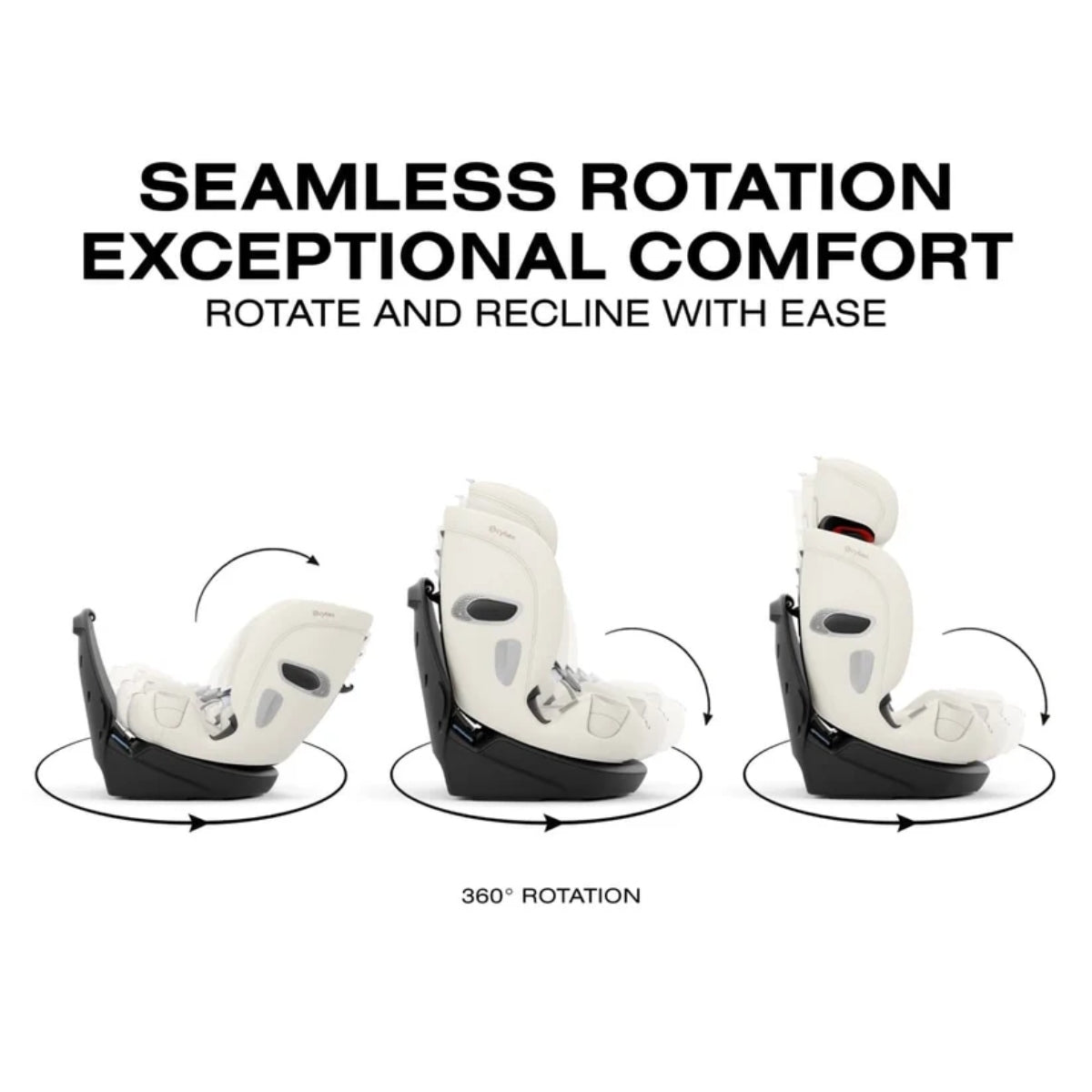 Cybex Callisto T 360 Rotating All-in-One Convertible Car Seat Off White on Luna Baby Store Miami